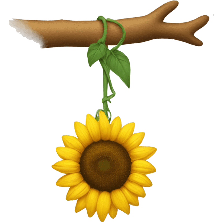 Hanging a sunflower  emoji