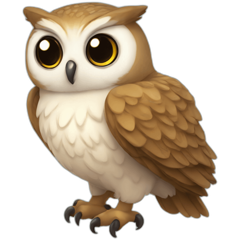 cute owl chibi emoji