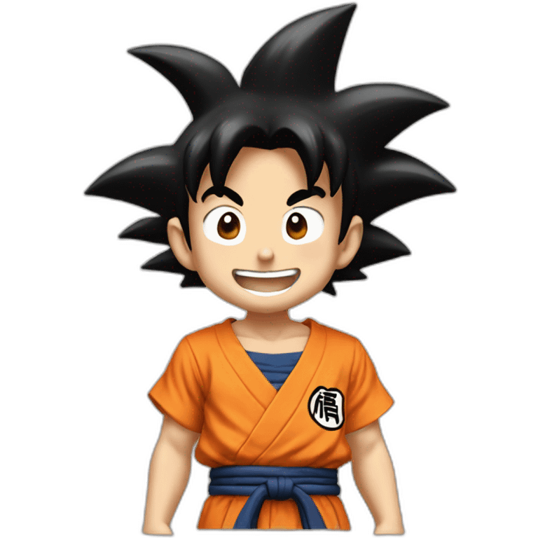 Kid goku smiling emoji