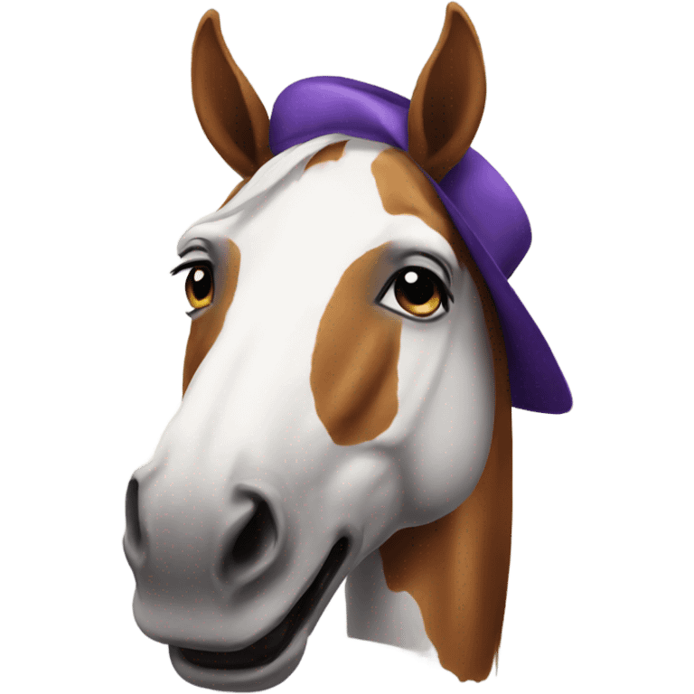 Horse as a clown emoji