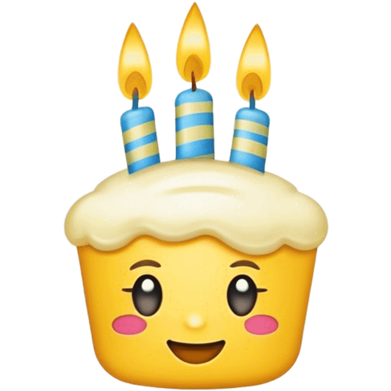 Retro birthday emoji emoji