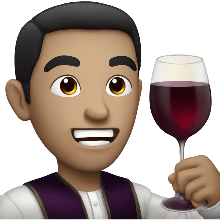 vampire drinking wine emoji