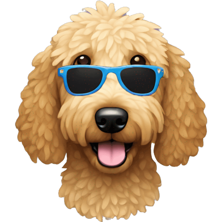 pixel shades on a golden doodle emoji