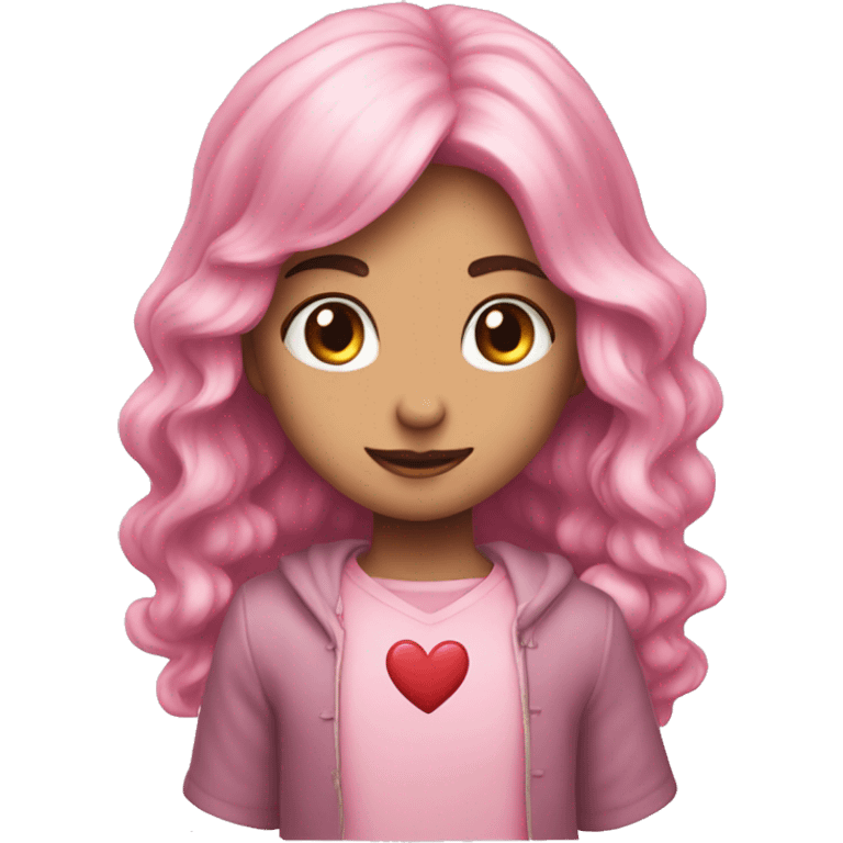 Corazon rosa pastel emoji