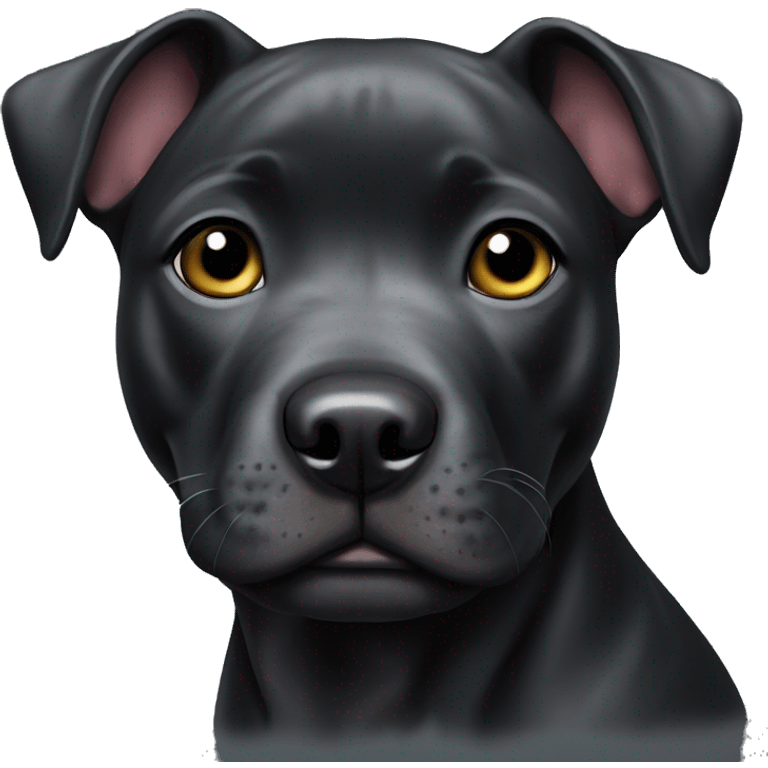 Black staffy puppy emoji