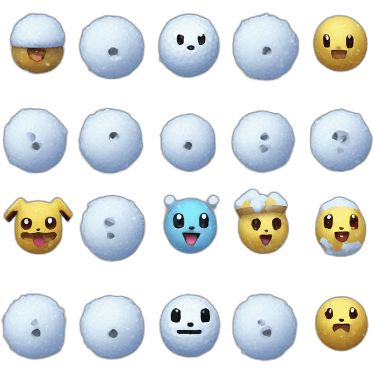 Pokemon Snowman Minecraft Snowfall Snowballs emoji