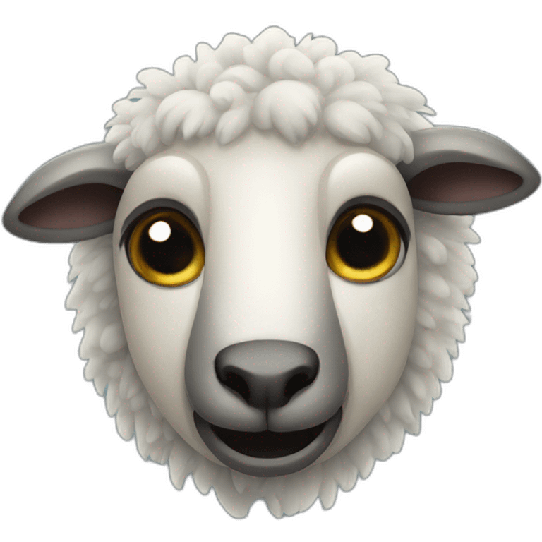 Scary sheep emoji