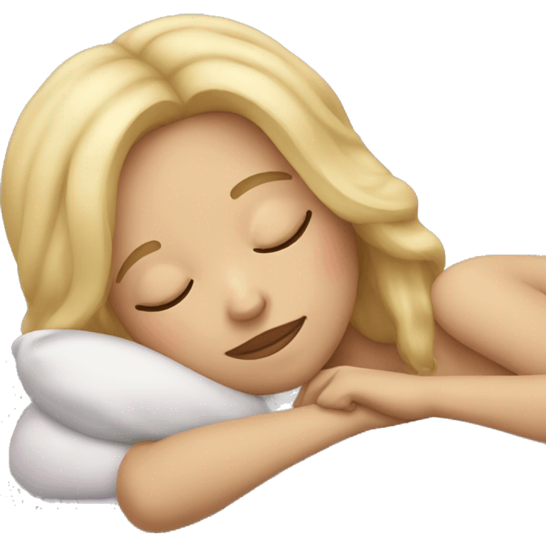 blonde girl sleeping  emoji