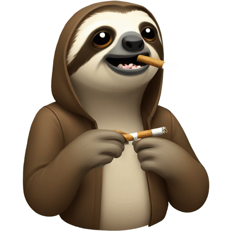 Sloth smoking  emoji