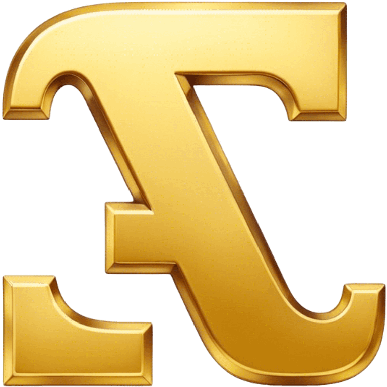 T gold letter emoji