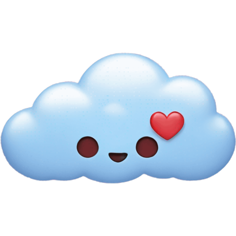 cloud emoji with hearts on it emoji