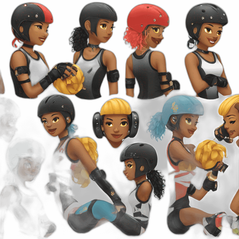 roller derby players emoji