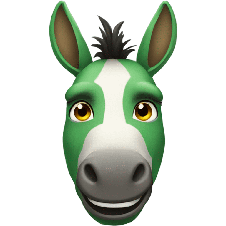 Green donkey  emoji