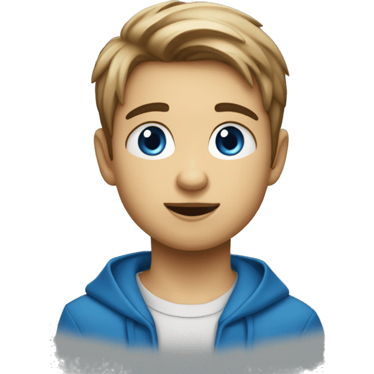 Niño rubio con los ojos azules emoji