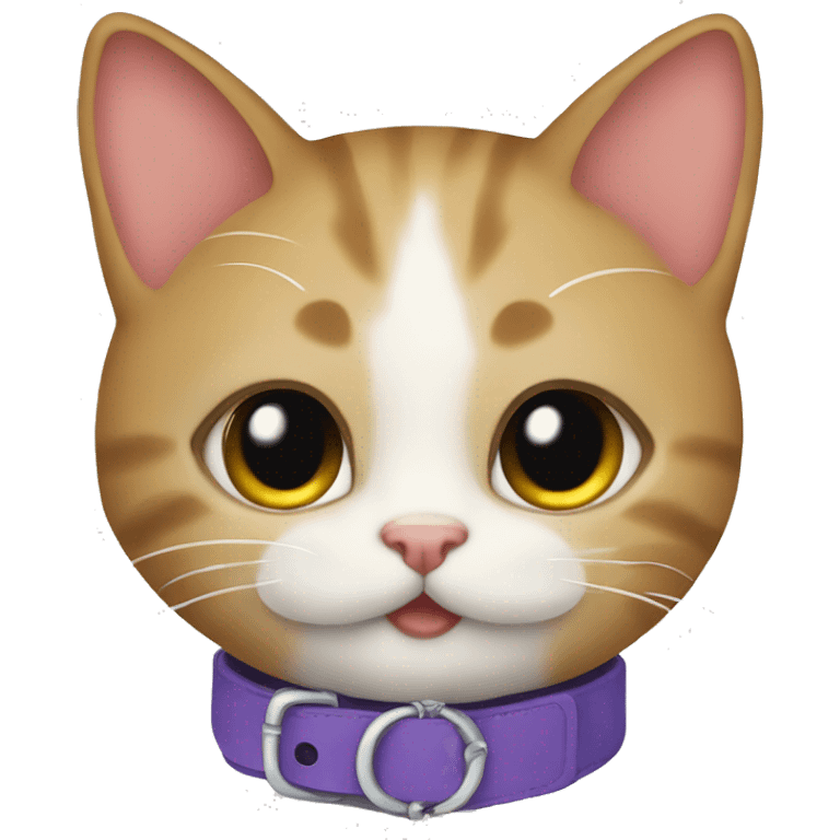 Cute Cat with a collar that says “Becca” emoji