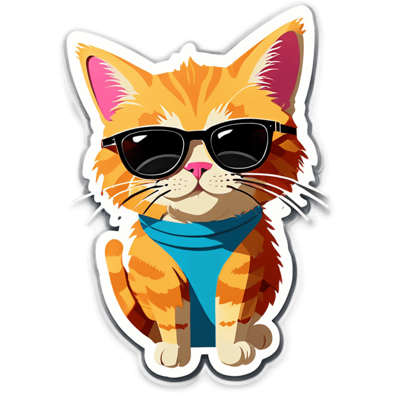 Cat with sunglasses emoji