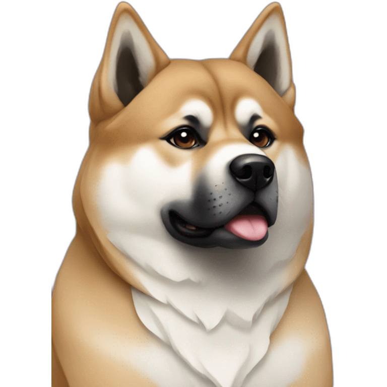 black american akita and diamond vibes emoji