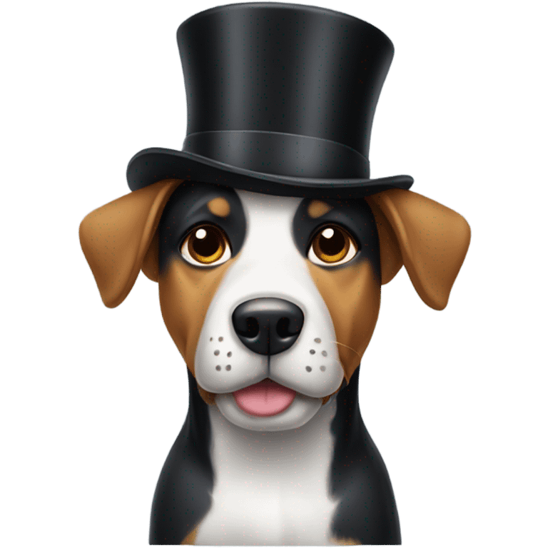 Dog with a top hat  emoji