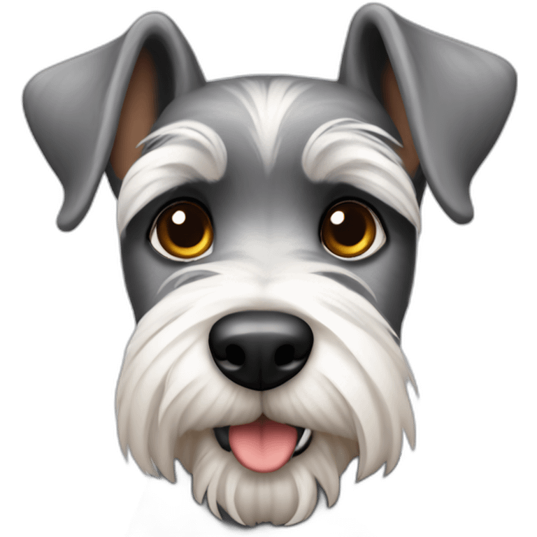 Perro Schnauzer sal y pimienta emoji