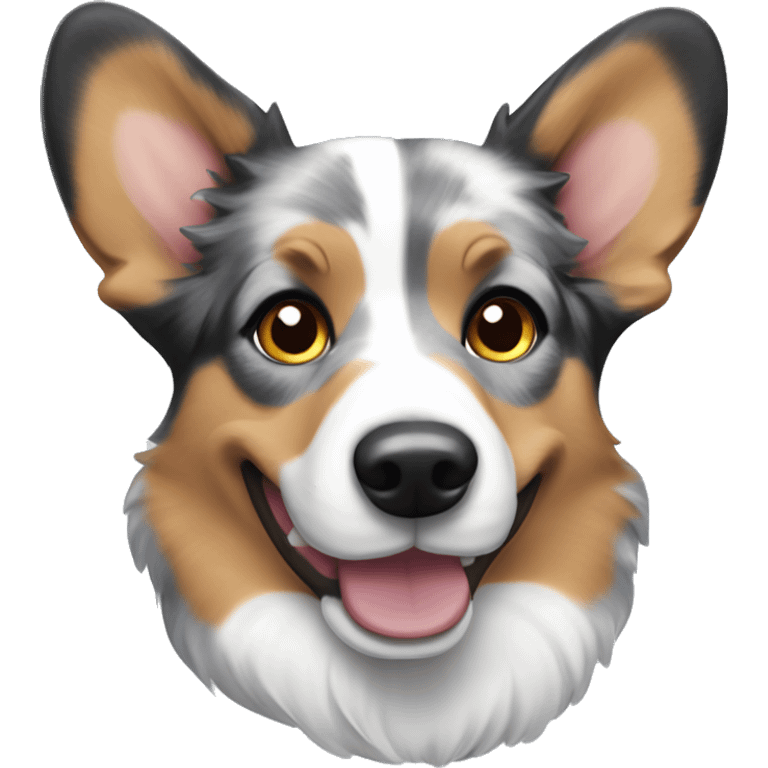 Blue Merle welsh corgi emoji