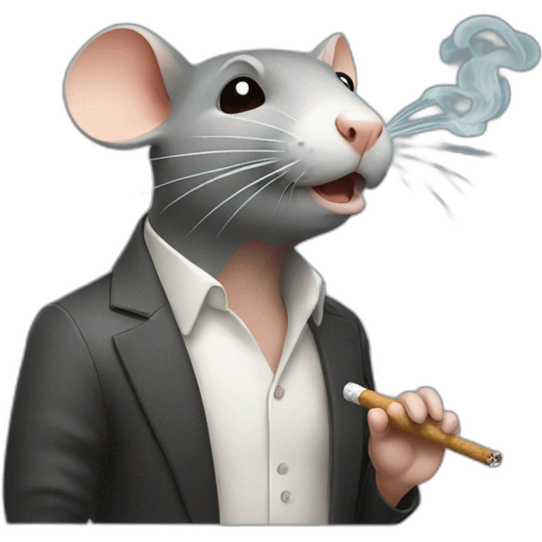 A Rat smoking emoji