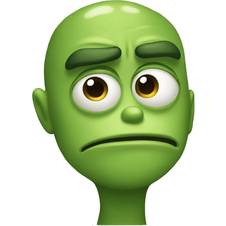 sad face of pepe emoji