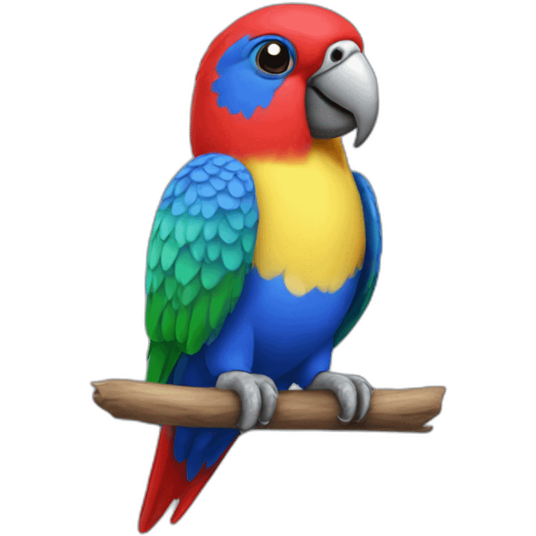 rosella parrot with white cheeks emoji