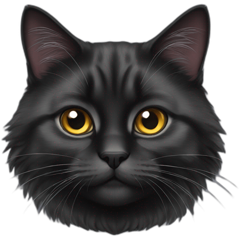 black siberian cat emoji