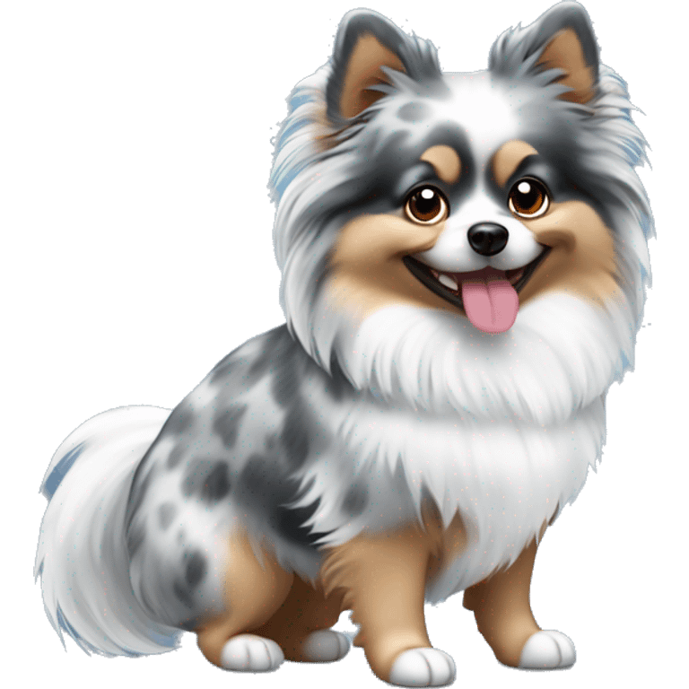 Blue Merle Pomeranian emoji