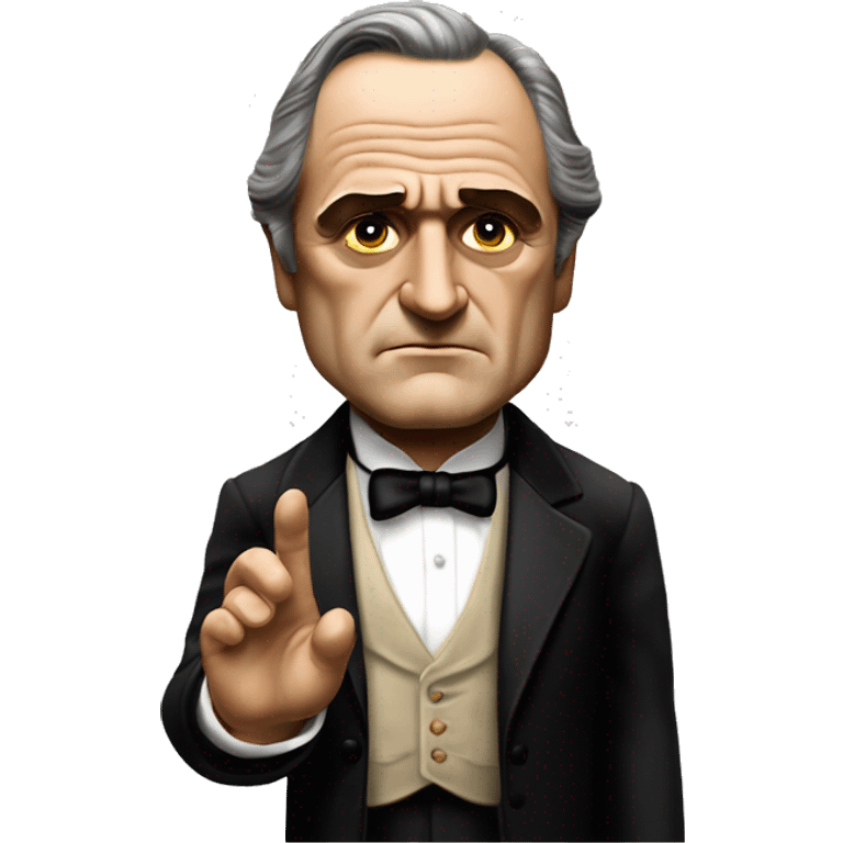 Vito Corleone from the movie "The Godfather" shows "class" with his right hand emoji