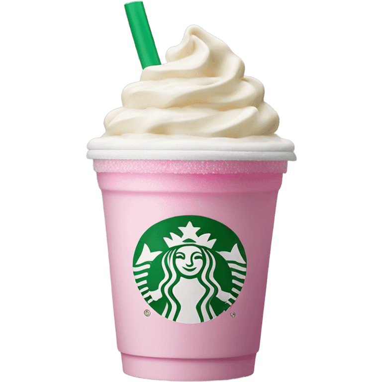 starbucks pink drink with vanilla cold foam emoji