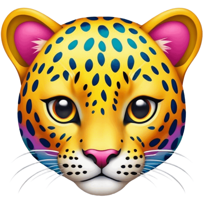 Rainbow leopard emoji