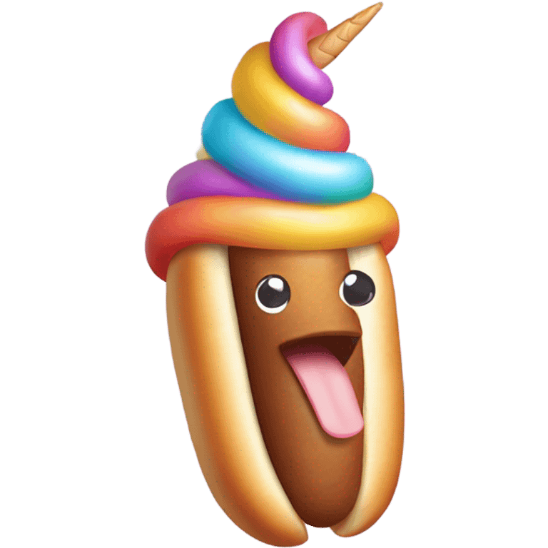 Unicorn hotdog  emoji