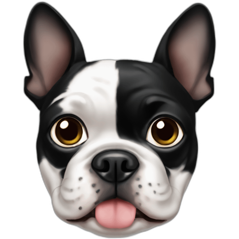 Boston terrier one black eye emoji