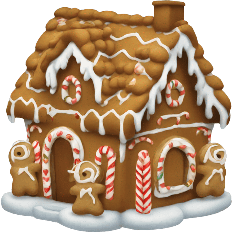 Cosy gingerbread house emoji