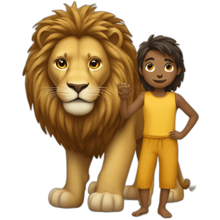 Lion with human emoji