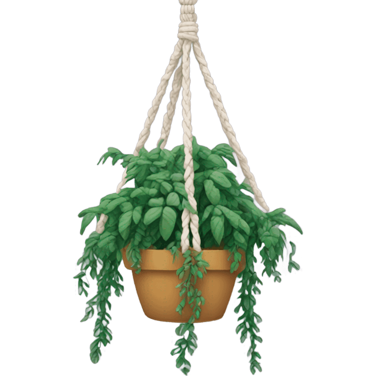 Hanging macrame plant  emoji