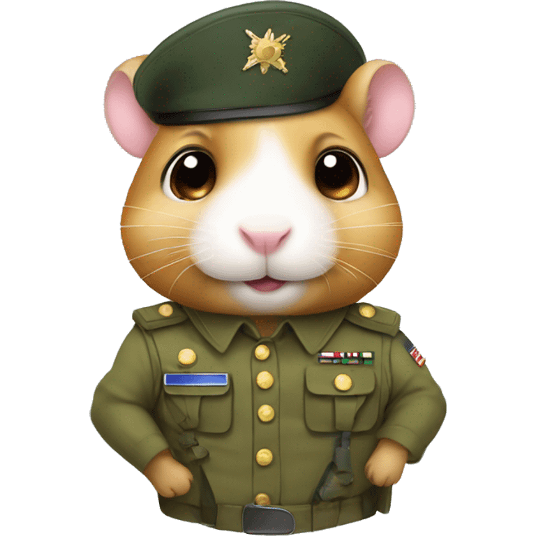 hamster in a military outfit  emoji