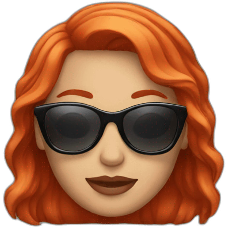 woman-with-red-hair-sunglasses-and-flash emoji