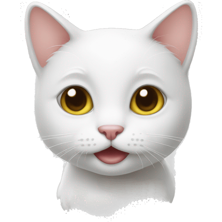 a white kitty  emoji