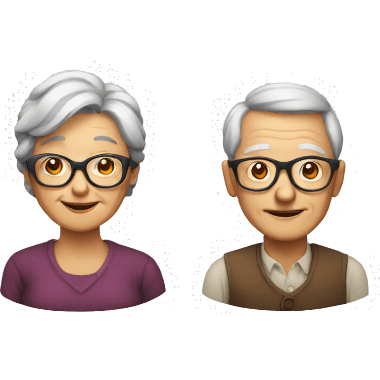 old couple with glasses emoji