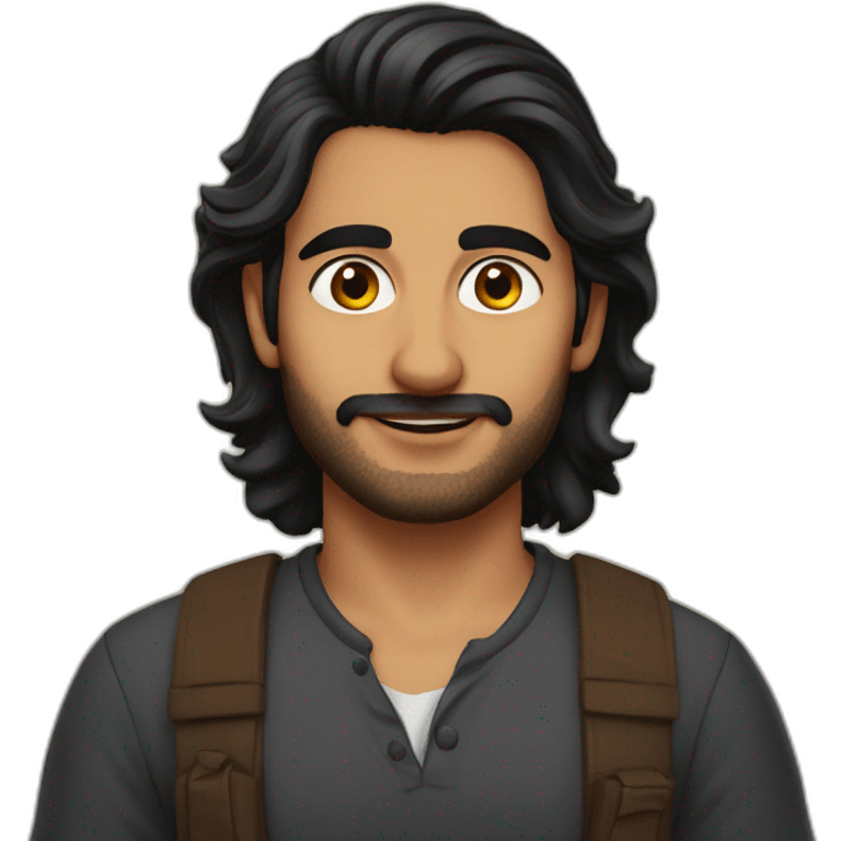 Saad Rahman, dark hair, bengali, man emoji