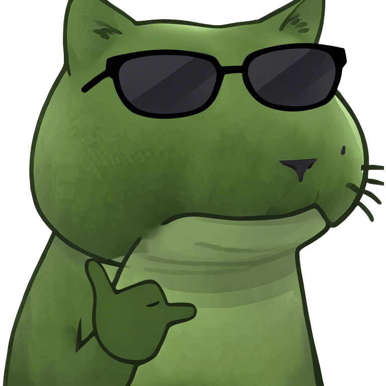 Cat with sunglasses emoji