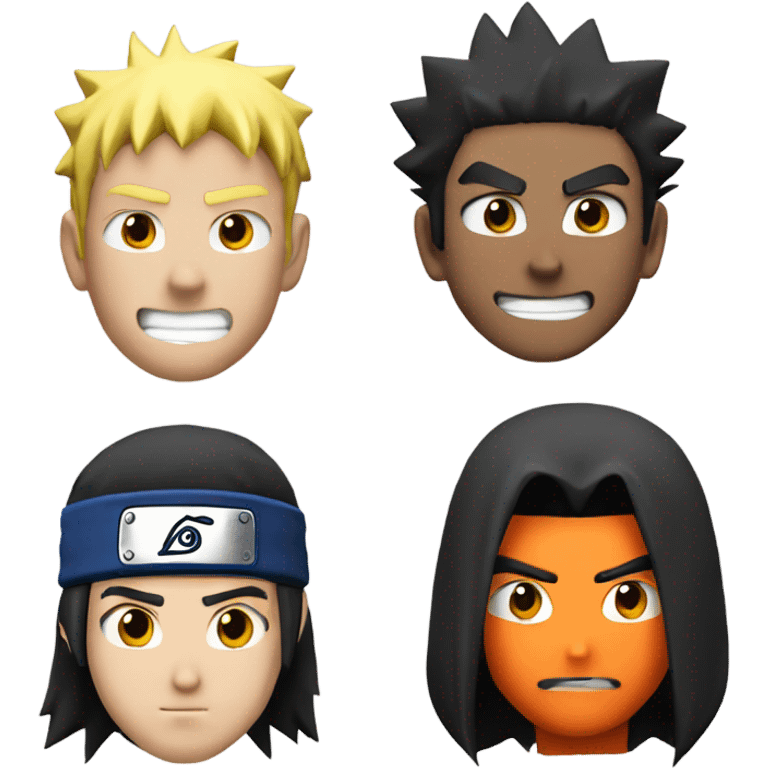 Naruto and goku and végéta emoji