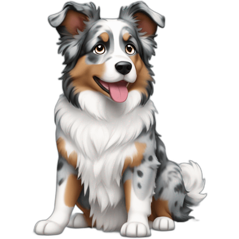 Blue Merle Australian Shepherd emoji