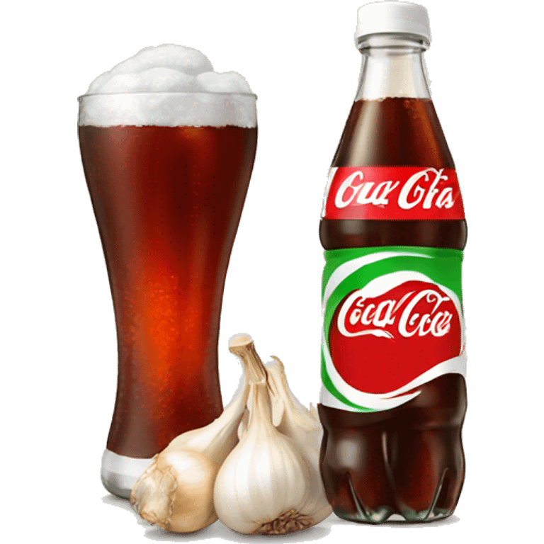 Coke with garlic emoji