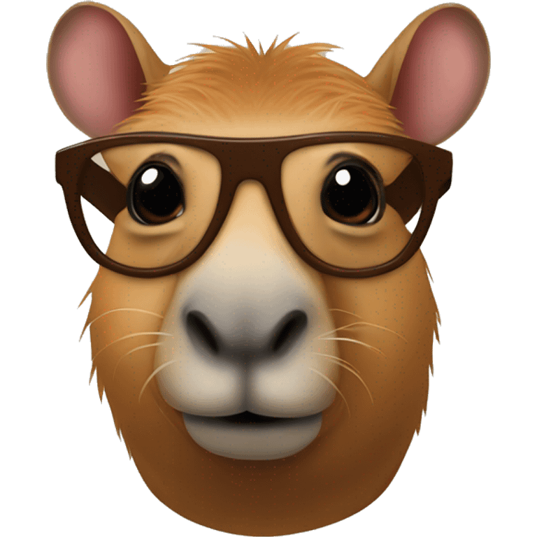 Capibara con lentes emoji