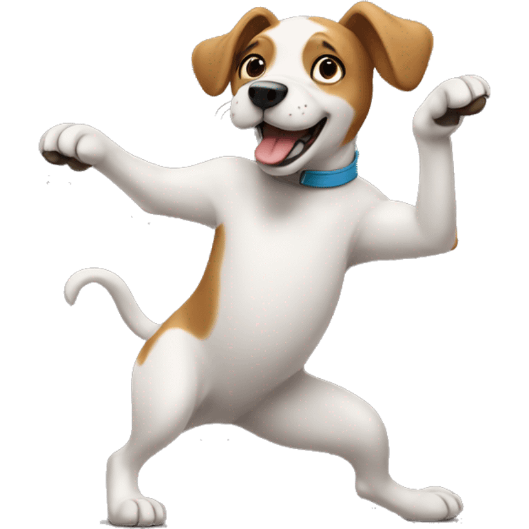 Dog dancing  emoji