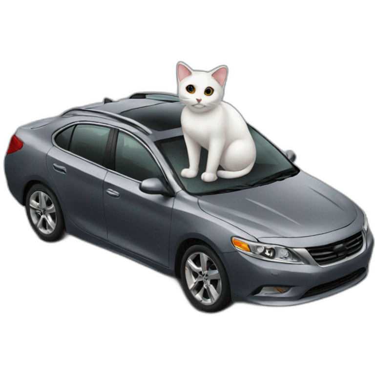 cat on top of a car emoji