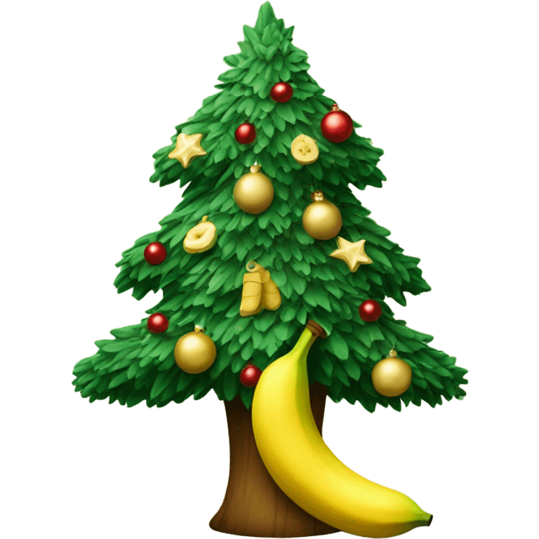  Christmas tree with a banana on top  emoji